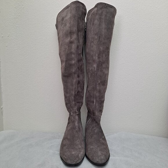Michael Kors Bromley suede elastic flat riding boots - Picture 3 of 16